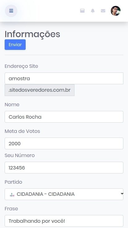 Site para verador